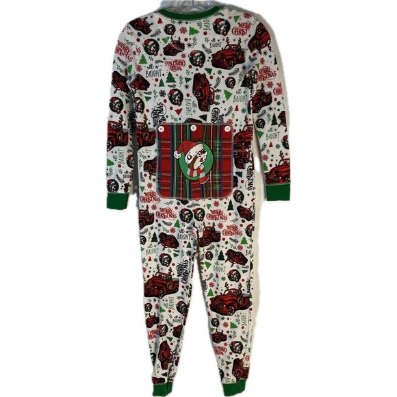 Buc-ees YOUTH MEDIUM Christmas One Piece Pajamas - Picture 7 of 11